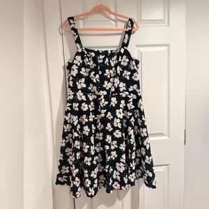Torrid Black and White Floral Dress